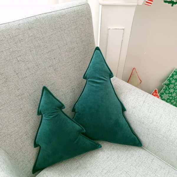 Christmas Tree Pillow Velvet Pillow Christmas Decoration Throw Pillow, Christmas Tree Shape Sofa Cushion, Decorative Pillow,