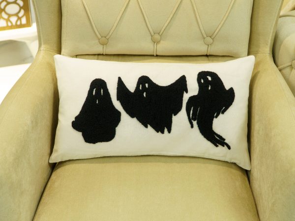 Halloween Ghost Punch Needle Pillow, Ghost Pillow, Halloween Ghost Decor, Halloween Decorations, Halloween Pillow Cover, Throw Pillow, Gift